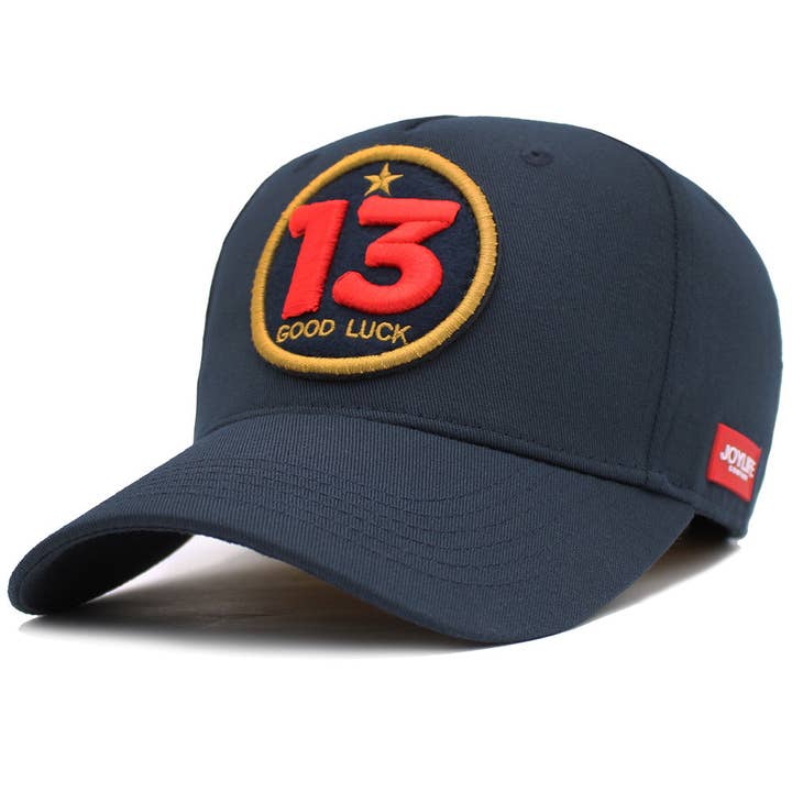 Kasket 13 GOOD LUCK Navy for engroshandel hos JOYLIFE COMPANY
