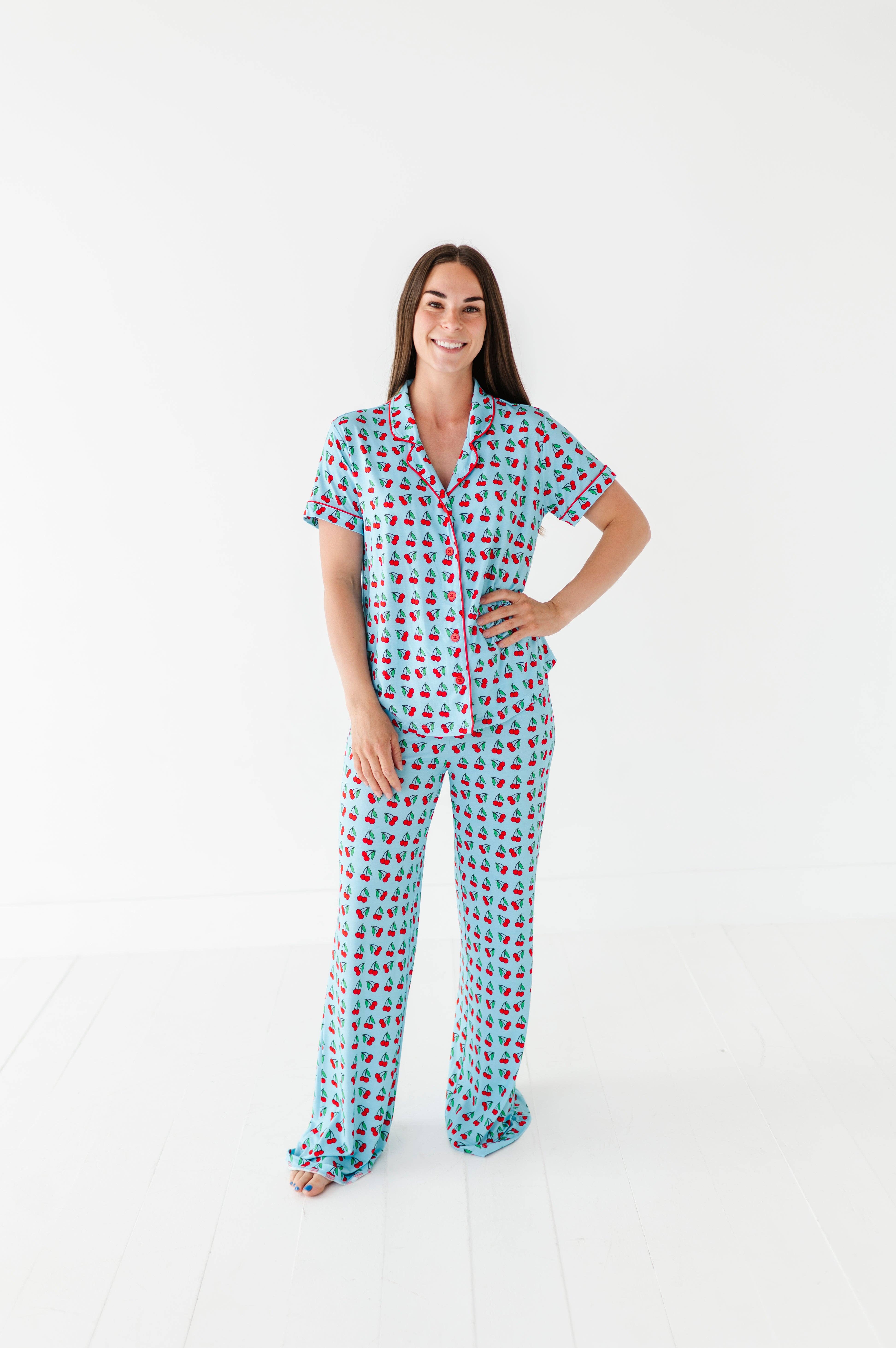 Little Pajama Co. - Wholesale Lounge Set - Women's - Cherries Women's Set4