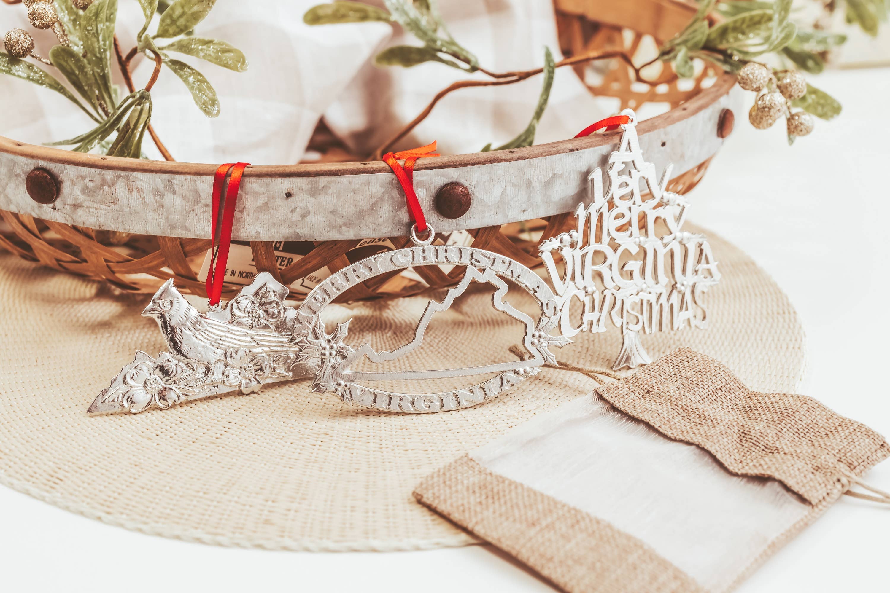 House of Morgan Pewter - Wholesale Ornament - Virginia VA Christmas Ornament - Individual or Gift Sets6