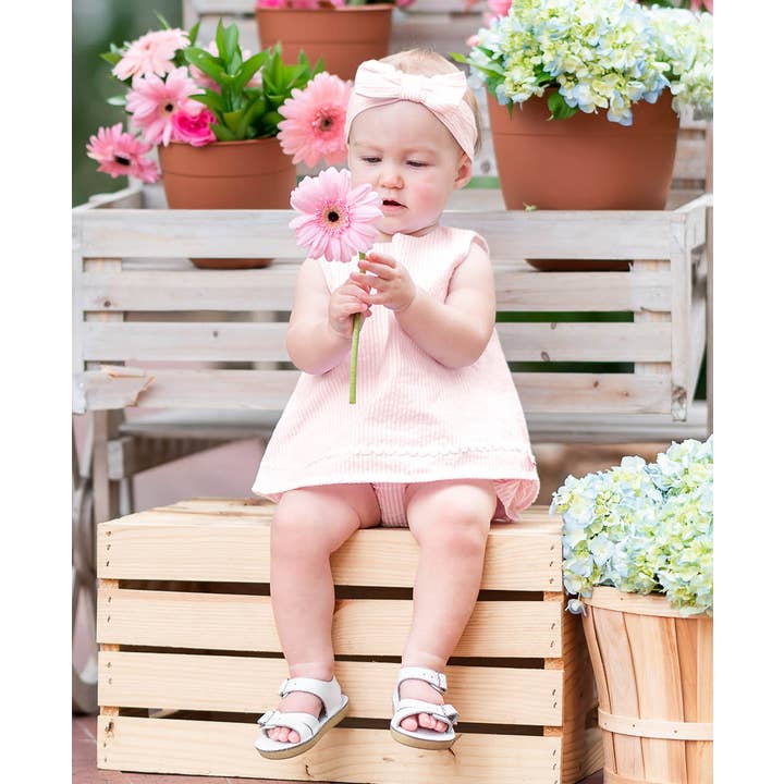 Girls Pink Seersucker Woven Headband
for wholesale on Faire5