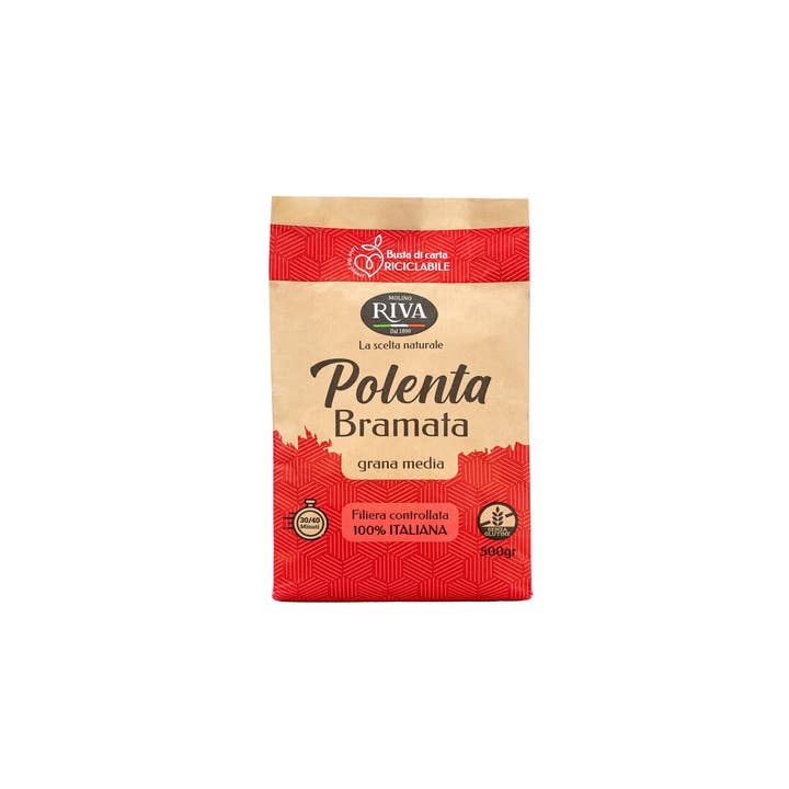 100% RECYCLABLE YELLOW POLENTA BRAMATA 500G for wholesale by Molino Riva