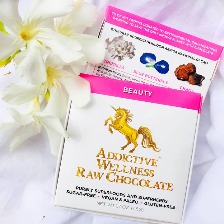 Addictive Wellness - Wholesale Chocolate Bar - Beauty Chocolate | Sugar-Free Raw Cacao + Adaptogens