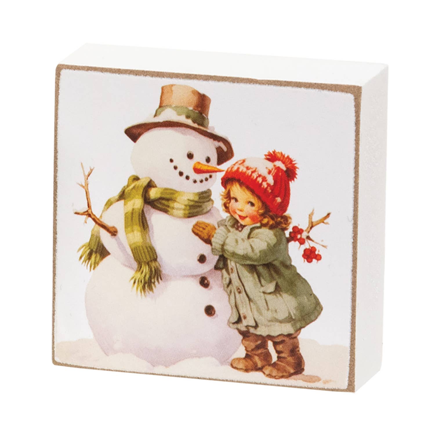 The Hearthside Collection – wholesale Dekorativt bordsobjekt – I Ängen 2" Fyrkantig Block - 4 Assorterade.4