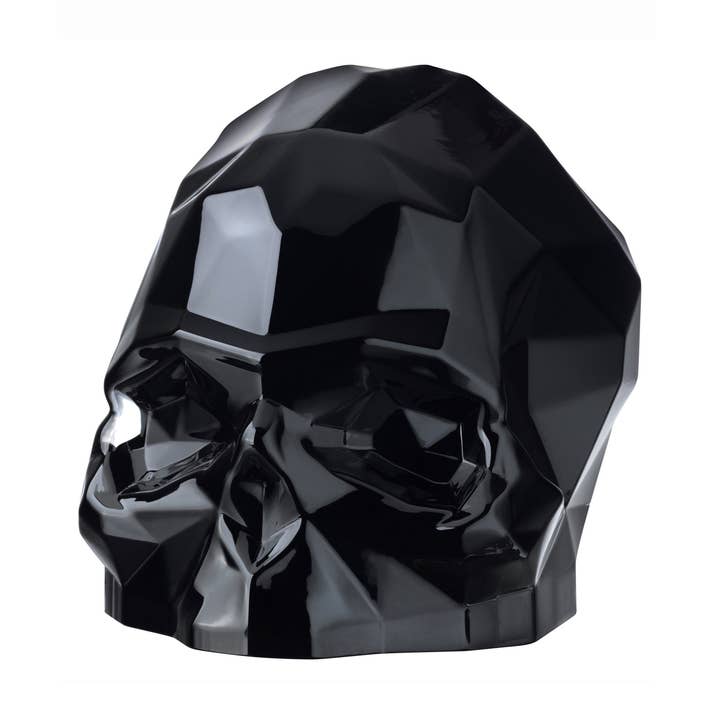 Memento Mori Facettierter Schädel Schwarz Groß für den Großhandel von NUDE