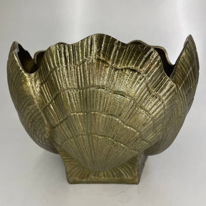 Clam Shell Cachepot Ice Bucket Wine Cooler table Planter 1 for wholesale by DDecorStore