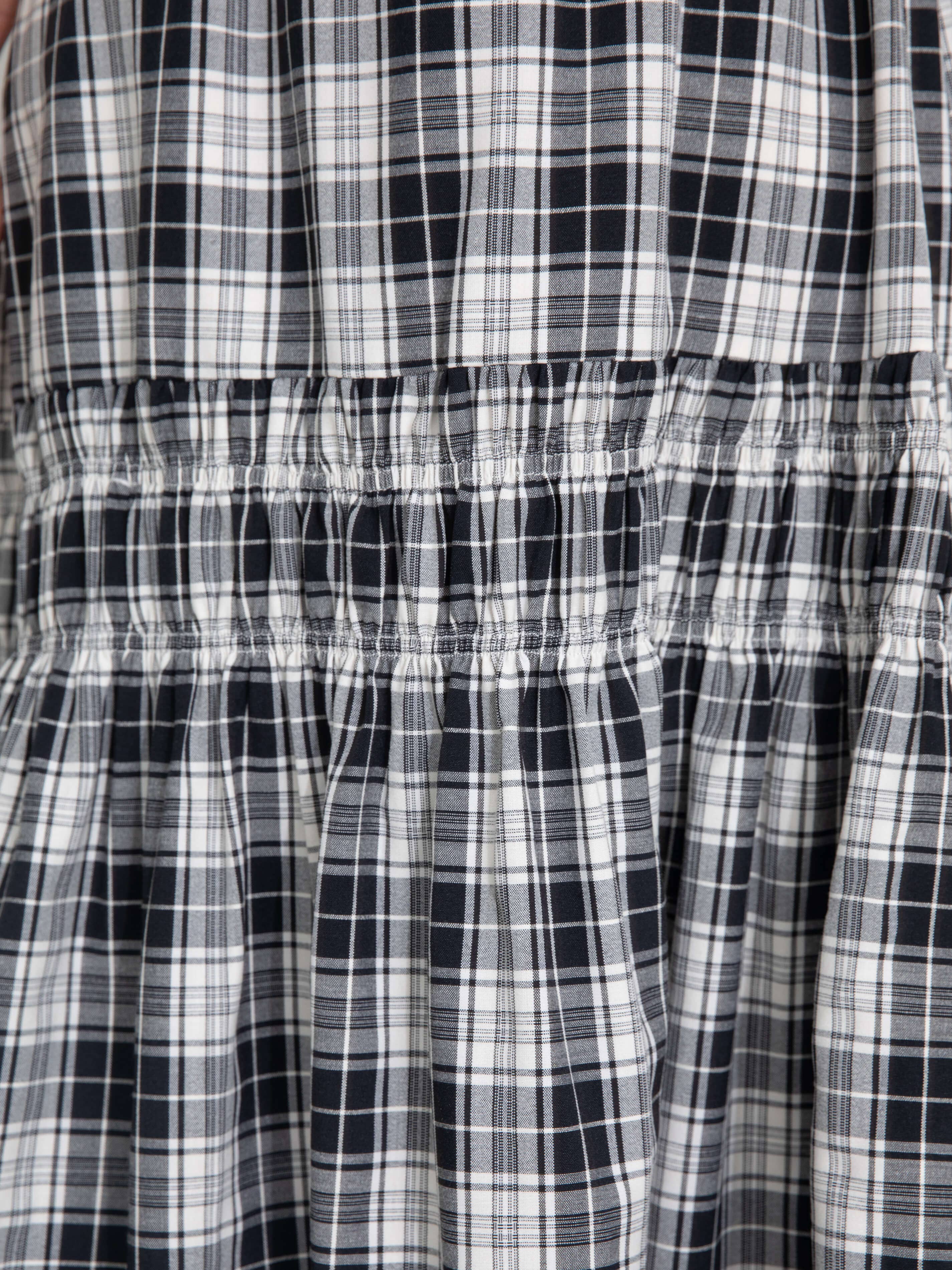 CUBIC - Wholesale Skirt - Women's - Elastic Drawstring High Waist Checked Skirt18