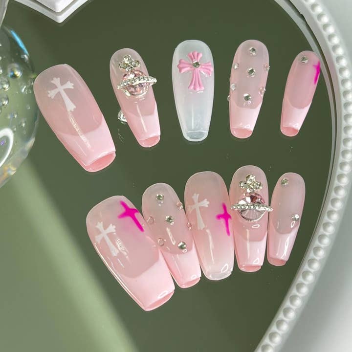 handgjorda Tryck på naglarna 19197 för wholesale av foamboxnail