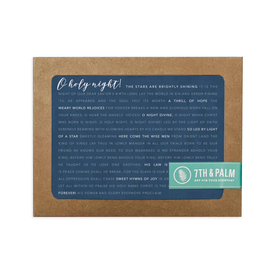 7th & Palm - Wholesale Christmas Card - O Holy Night Lyrics Holiday Greeting Card0