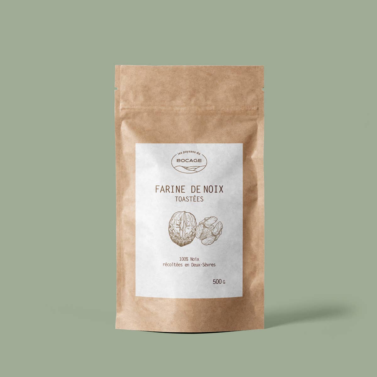 Les Paysans du Bocage - Venta al por mayor Cremas de frutos secos - Harina de Nueces Tostadas - 500g - Vegano