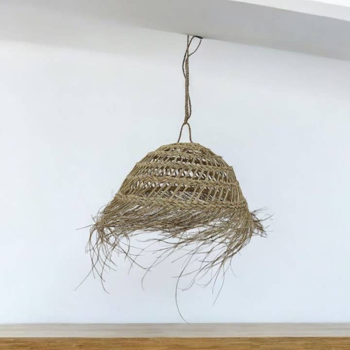 lámpara de paja natural hecha a mano para venta al por mayor de Berberparadise