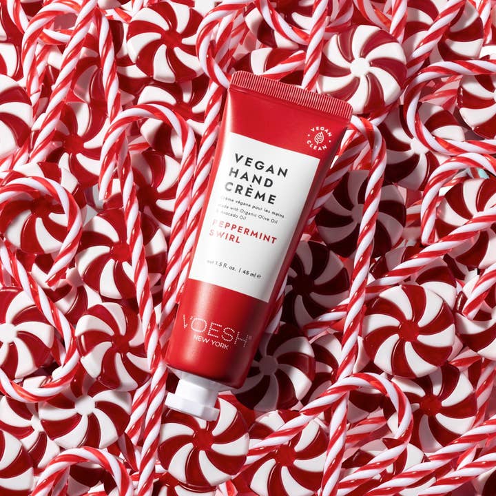 VOESH New York - Wholesale Hand & Body Lotion - Limited Edition Peppermint Swirl Vegan Hand Crème 1.5oz