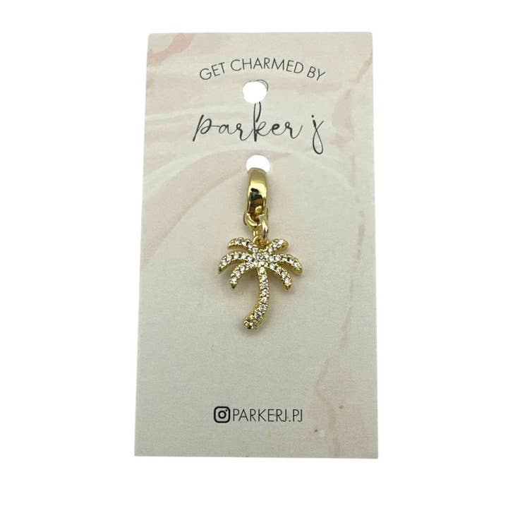 Ciondolo Palma con Zirconi Cubici per la vendita all'ingrosso da parte di Parker J Jewelry & Charm Bar