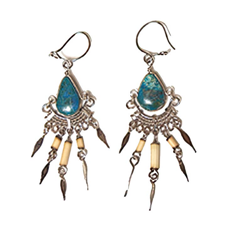 Boucles d'oreilles pendantes péruviennes pour la vente par Gypsy Rose