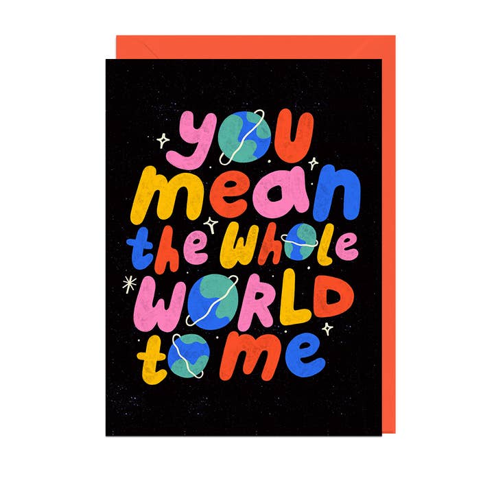 MEAN THE WORLD TO ME - 5 x 7 CARD for wholesale by Nelson Line