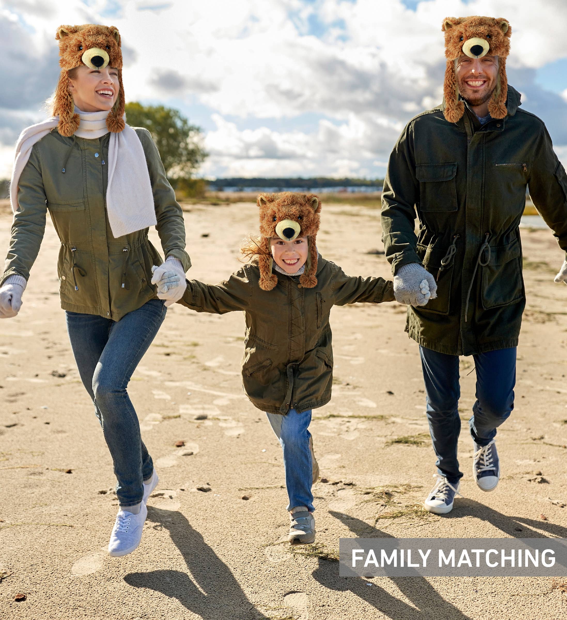 Cota Global - Vente Chapeau – enfant - Chapeau en peluche super doux - Ours Grizzly4