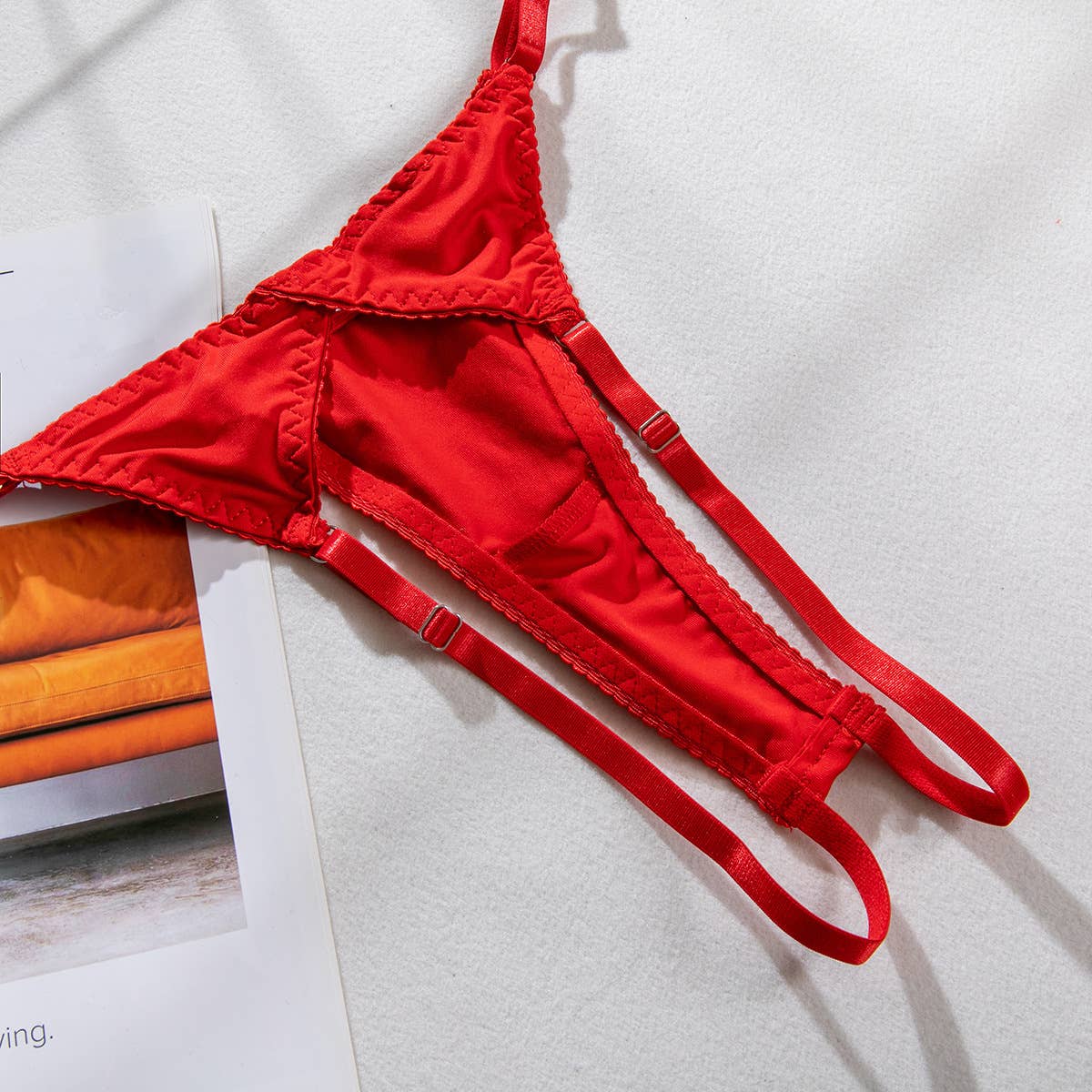 Tourtiwi - Wholesale Lingerie Set - Women's - Sexy lingerie hollow tassel crotchless underwear9