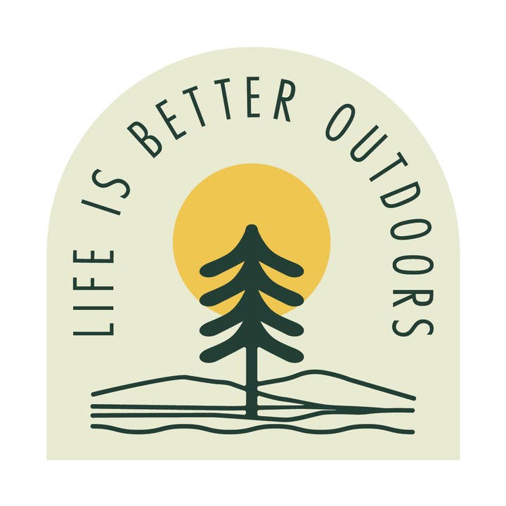 Livet er bedre udendørs - Vinyl Sticker for engroshandel hos Graphic Heart