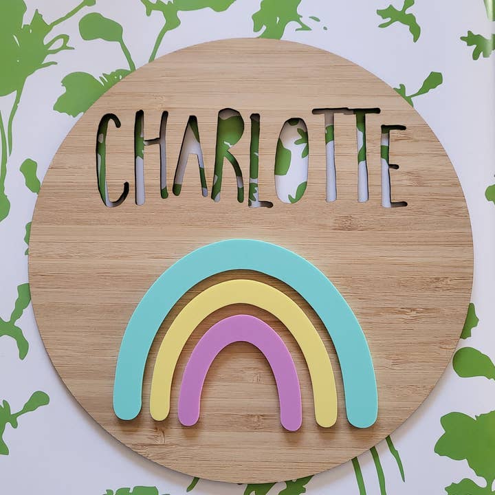Rainbow Wall Plaque for wholesale by Little Birdy Finds