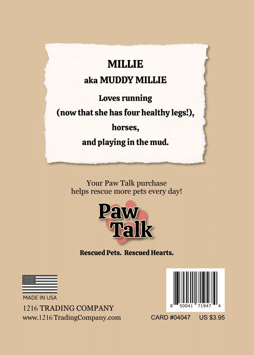 1216 Trading Company - Wholesale Everyday Greeting Card - Paw Talk Greeting Card - Occasions - 040473