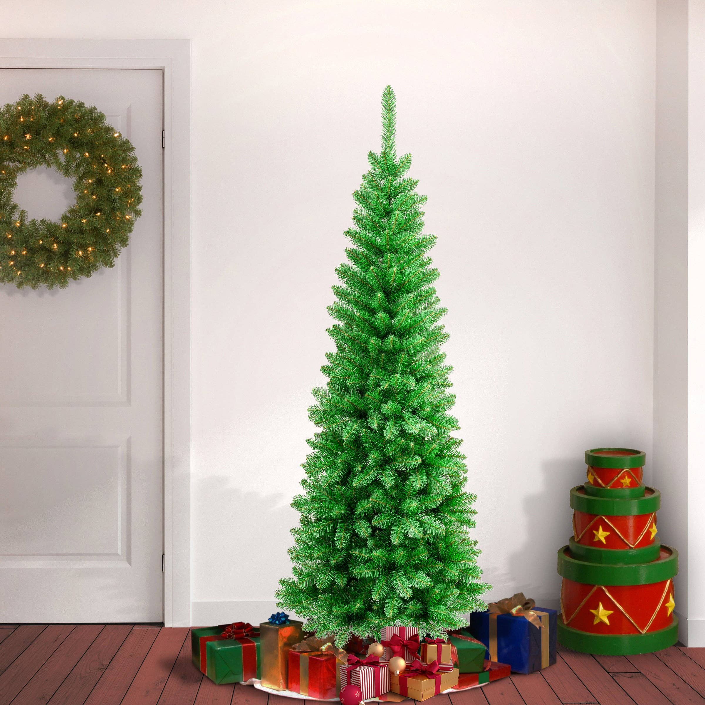 National Tree Company - Wholesale Artificial Christmas Tree - 6 ft. Rowan Pencil Slim Tree1