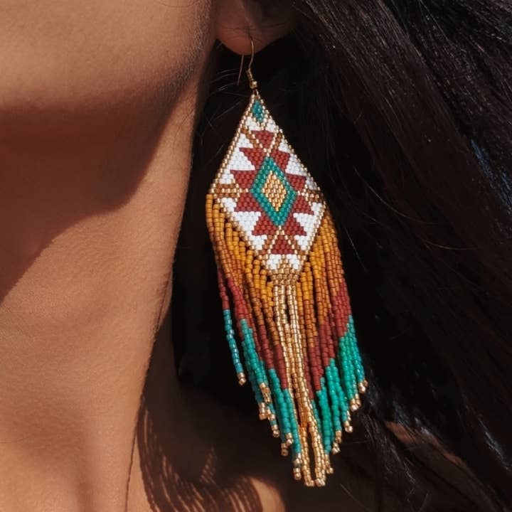 Agua del Río - Wholesale Dangle Earrings - Ethnic Colombian handmade earrings - SELVA5