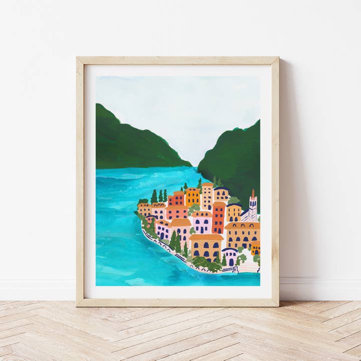 Emerald and Ivy Studios LLC – wholesale Art print – Lake Como Italy Art Print