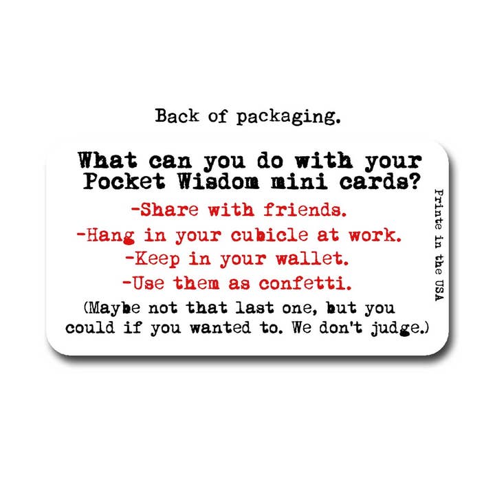 ChicalooKate - Wholesale Everyday Greeting Card - Mark Twain - Pocket Wisdom Mini Quote Cards14