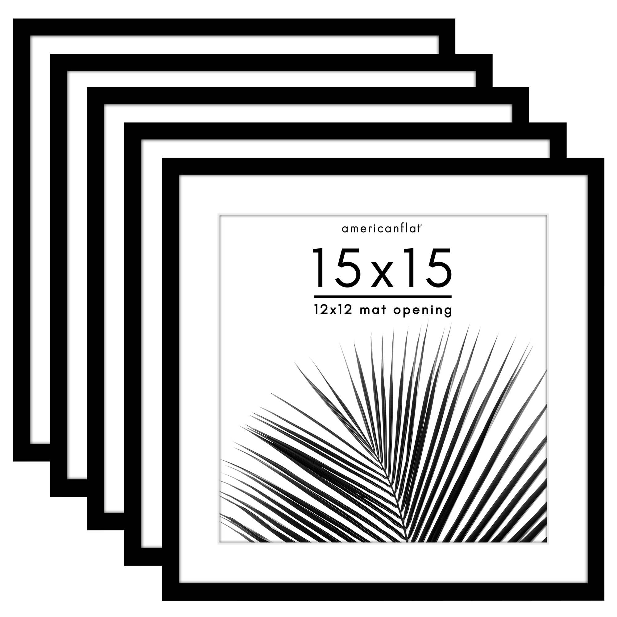 Americanflat - Wholesale Picture Frame - Americanflat 5 Pack Picture Frames With Mat Plexiglass Cover92