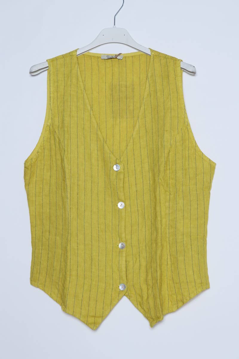 LÉA & LUC - Wholesale Button Down Shirt - Women's - Sleeveless shirt in 100% Linen REF. 517014