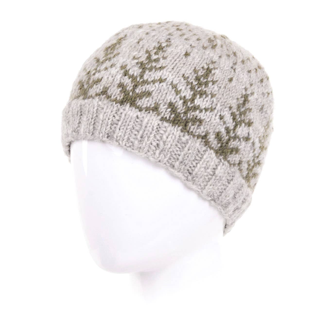Lost Horizons Knitwear – Ships from USA - Wholesale Beanie - Men's - Fernie Beanie Hat with Snowy Tree Motif2