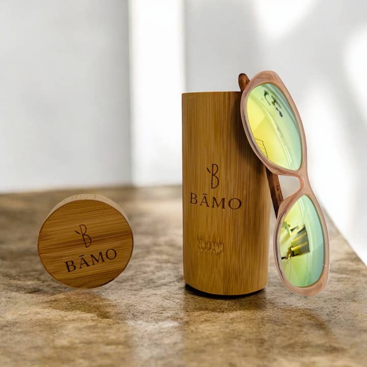 BOTTEGA SMERALDA - Vente Lunettes de soleil – femme - Lunettes de soleil en bois VALENCIA Poudre5