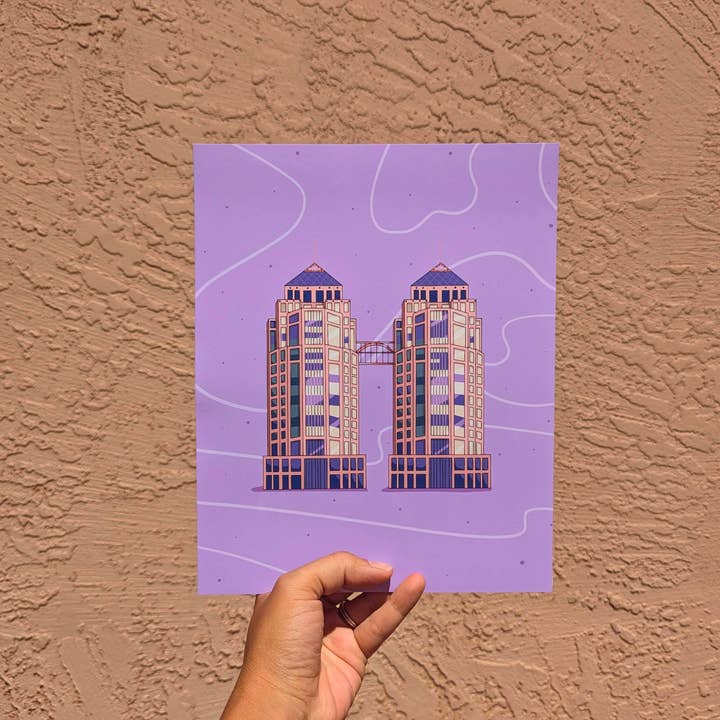 Downtown Oakland Illustration | Ronald V. Dellums Federal for wholesale by Ham Eye Am