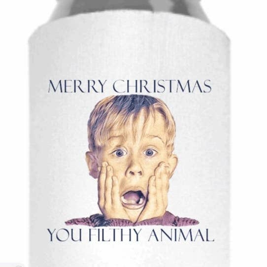 Merry Christmas you filthy animal Can sleeve for wholesale by Kelabels