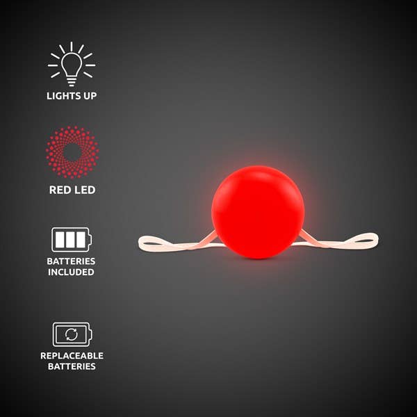 Windy City Novelties - Wholesale Light-Up Toy - Kids & Baby - LED Reindeer Red Noses Retail 24-unit Display