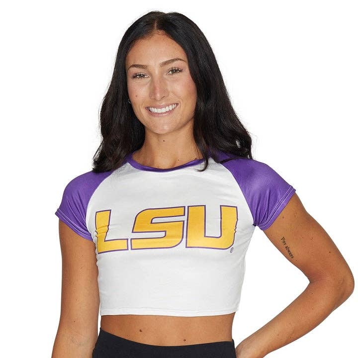 Lojo Collegiate Apparel - Wholesale Screen Printed T-Shirt - Women's - LSU Team Tee0