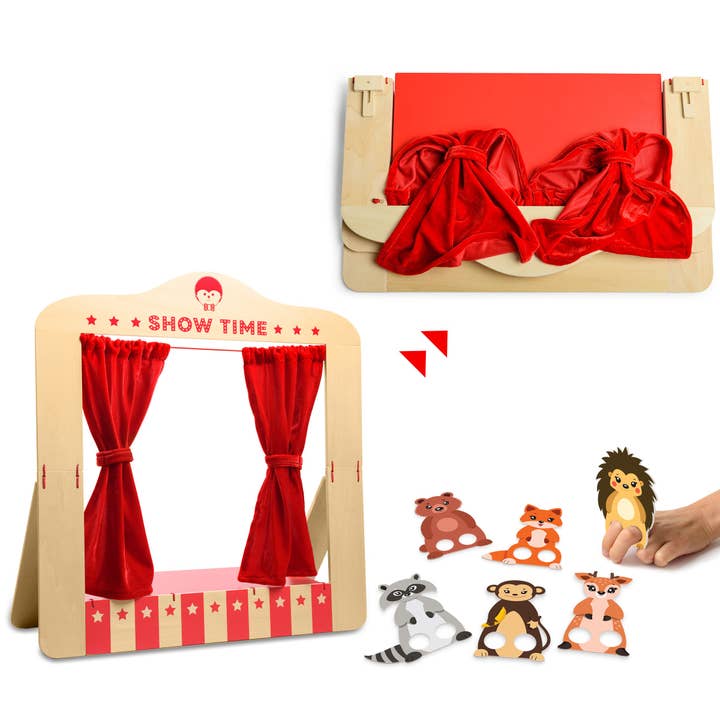 Nova Toys LLC - Wholesale Wood Toy - Kids - Wooden Table Top Puppet Theater1