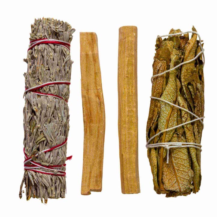 Cleansing & Protection: Desert Sage, Palo Santo & Yerba Santa. for wholesale by Down To Earth