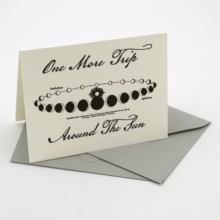 Viagem Volta ao Sol A2 Cartão de Saudação por atacado de Reflex Letterpress