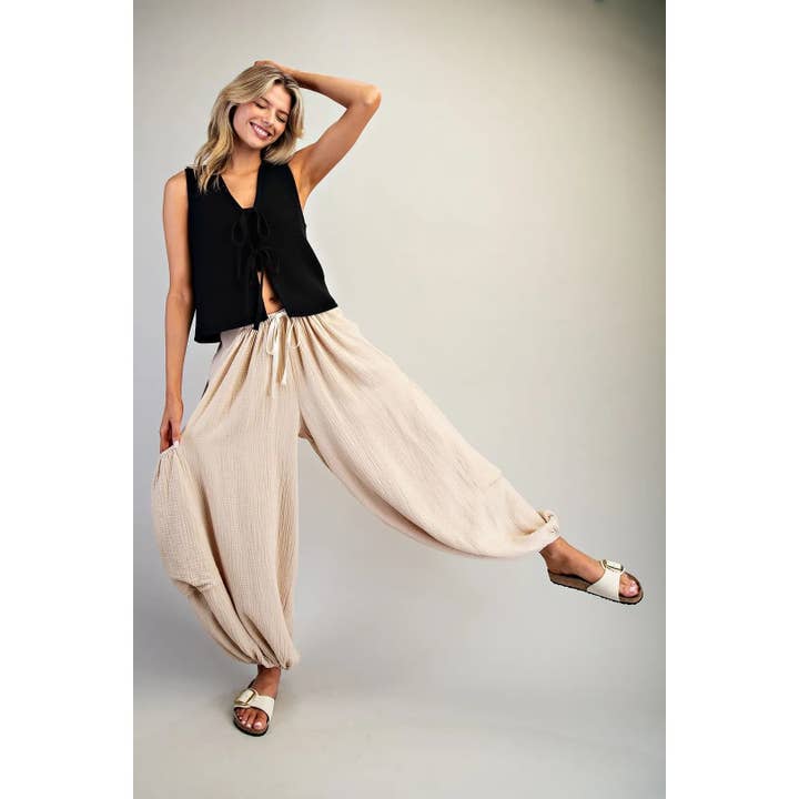 STYLE USA - Wholesale Pants - Women's - NEW Balloon Leg Cotton Gauze Pants13