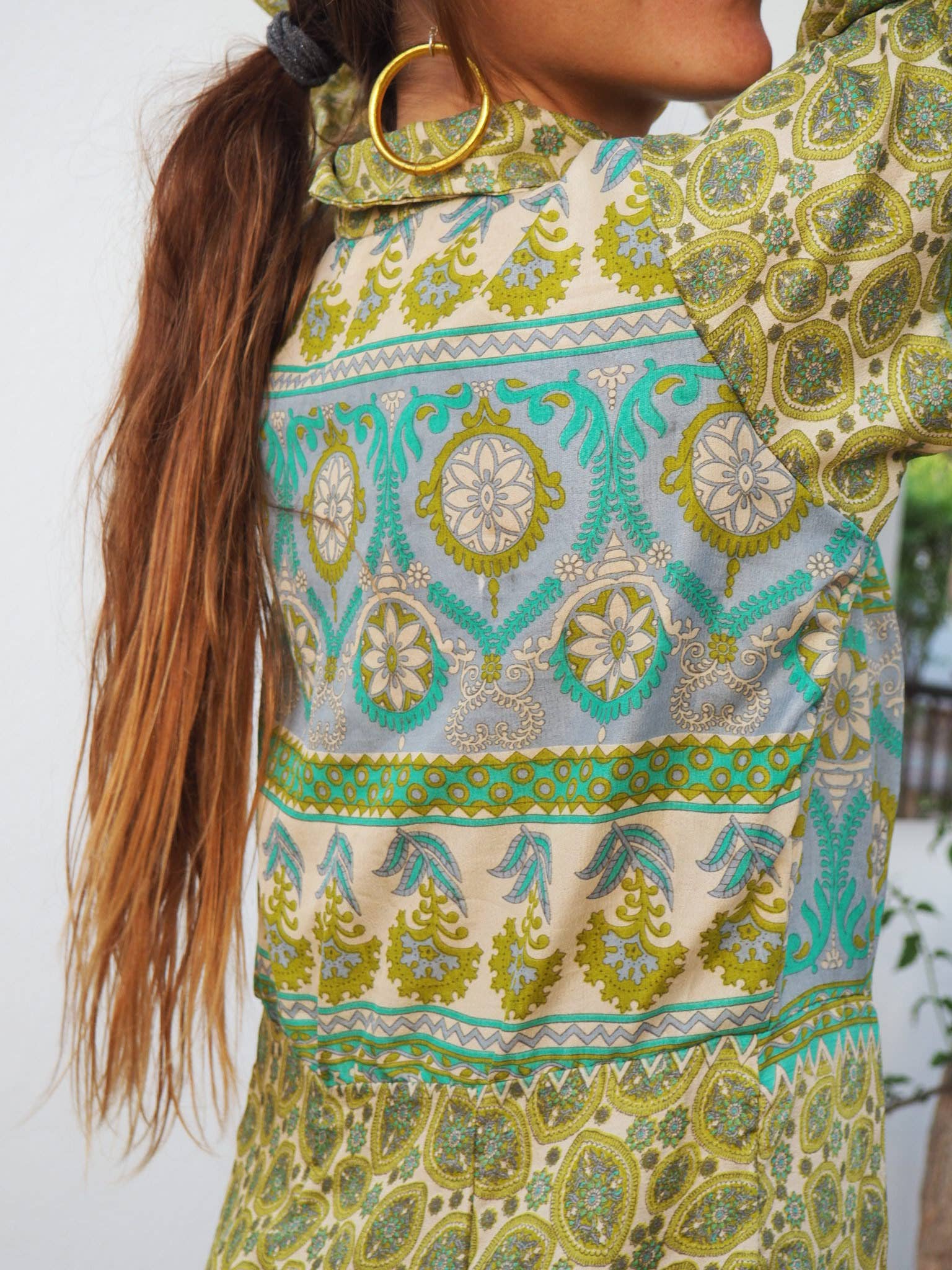 Vagabond Ibiza - Wholesale Dress - Women's - The Lenya Dress– Up-cycled Vintage Sari Dress 27