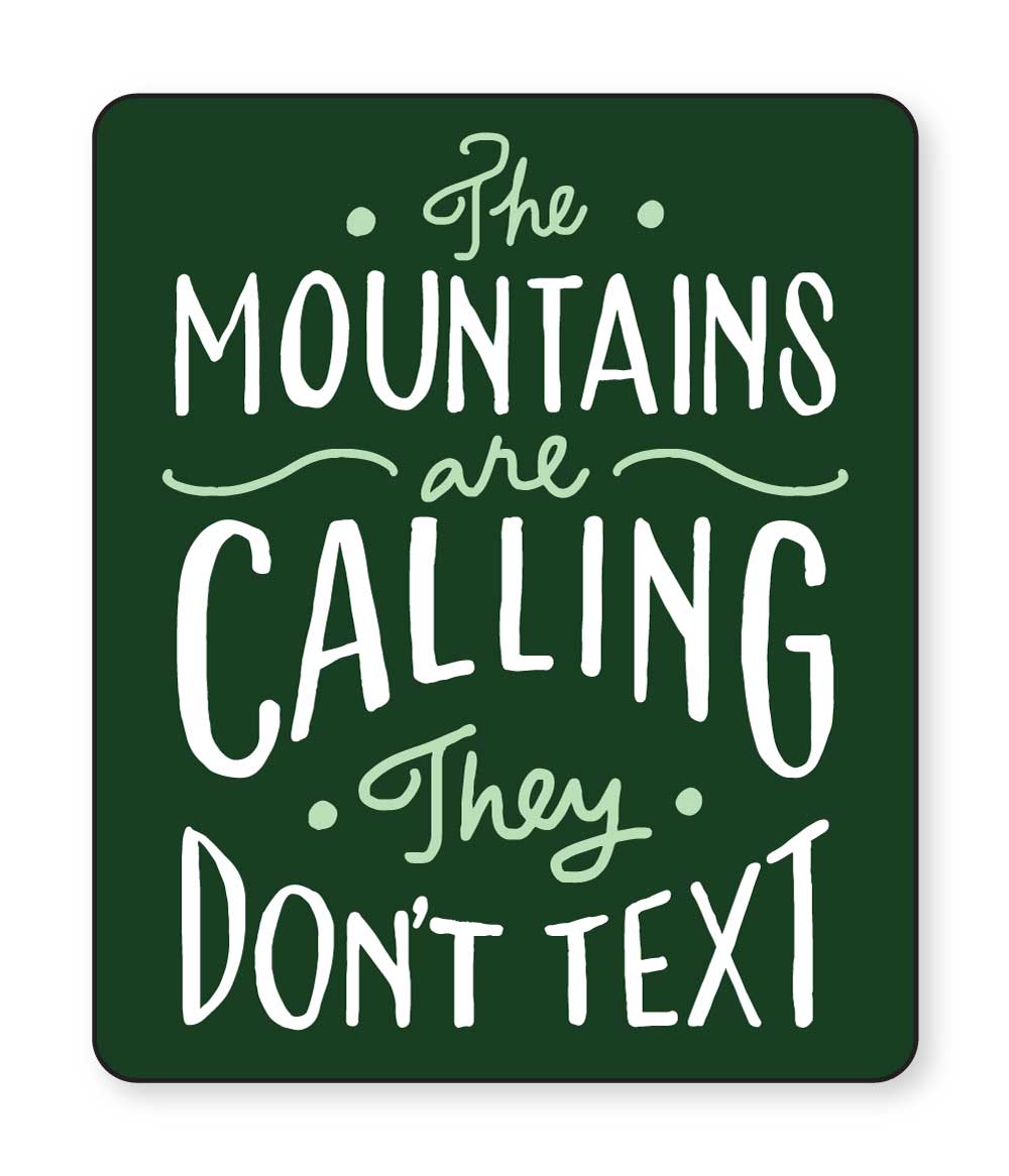 Ladyfingers Letterpress - Vendita all'ingrosso Adesivo - Adesivo «Le montagne stanno chiamando»0