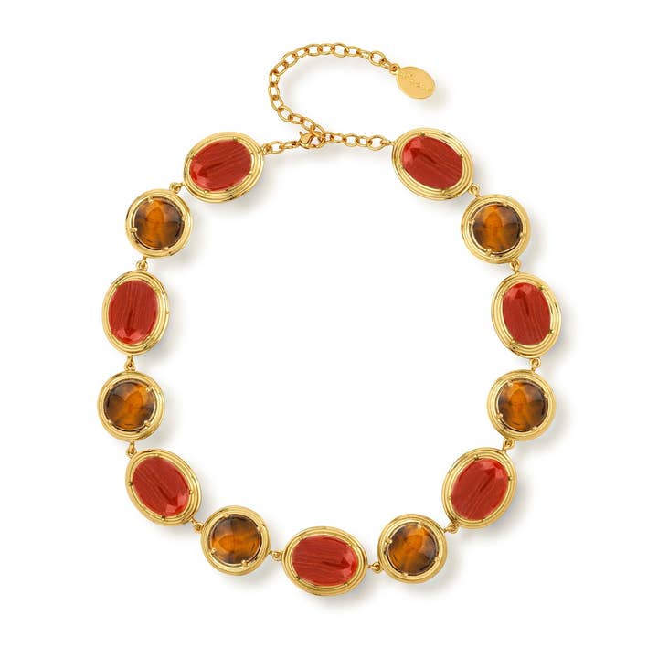 Ninon - Wholesale Beaded/Pearl Necklace - Knidos Kaplangözü Jasper Kolye0