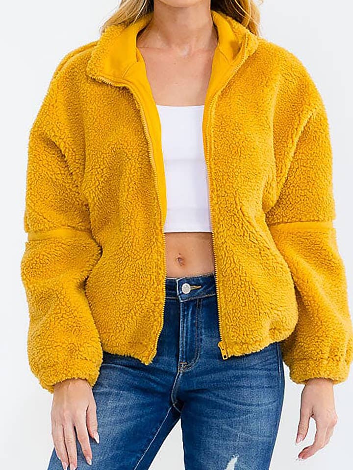 JERSEY SHERPA CON CIERRE DE CREMALLERA Y BOLSILLOS DELANTEROS para venta al por mayor de ROUSSEAU