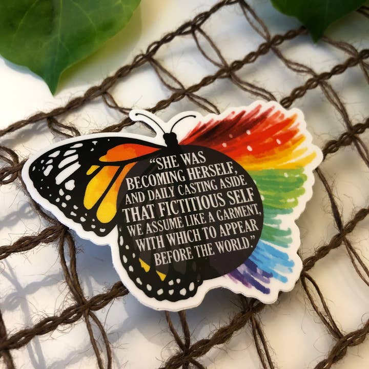 Three Sparrows Design - Wholesale Sticker - She Was Becoming Herself| Waterproof Vinyl Sticker