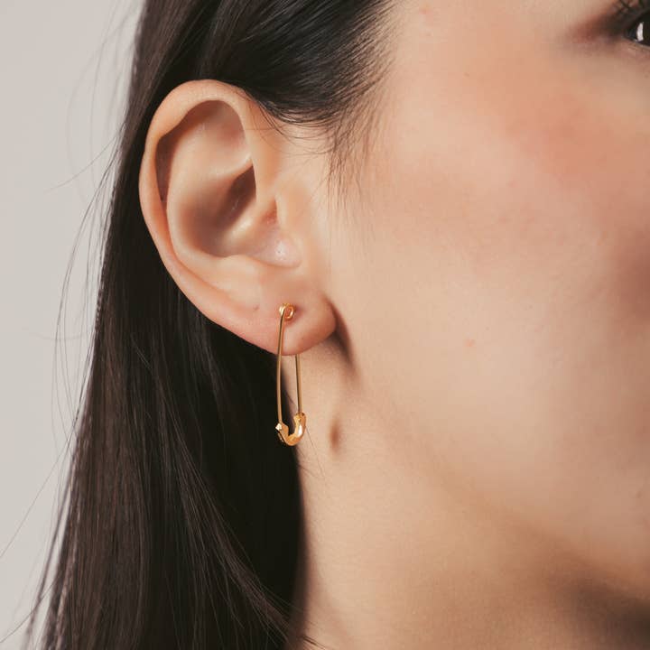 Eye Candy Los Angeles - Wholesale Dangle earrings - Velma Safety Pin Earring1