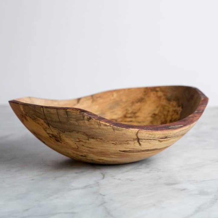 Petermans Boards and Bowls Inc. - Wholesale Serve Bowl - 15" SPALTED MAPLE OVAL BOWL2