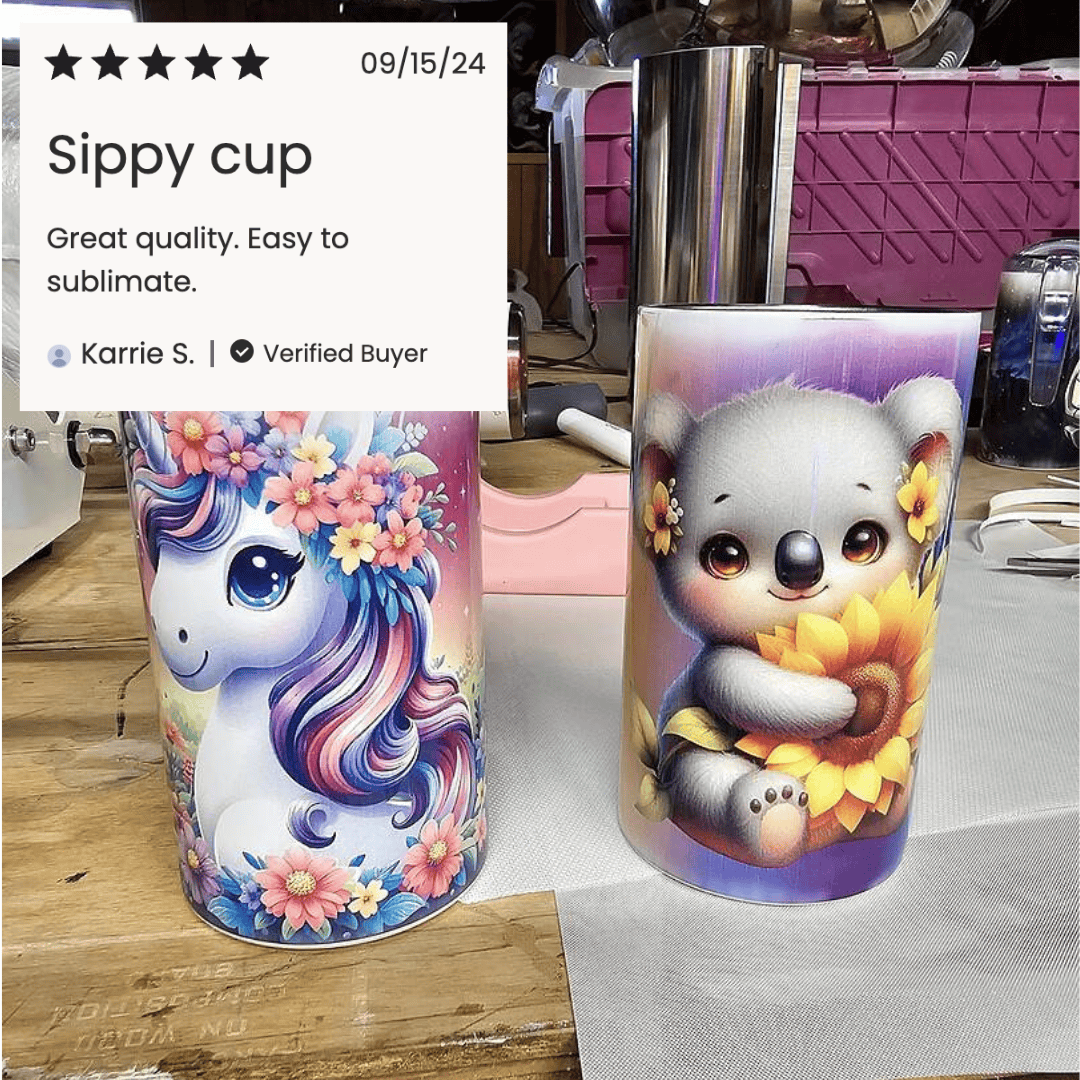 MakerFlo - Wholesale Drinking Glass/Cup - Kids & Baby - 12oz Straight Sub Sippy Cup Duo10