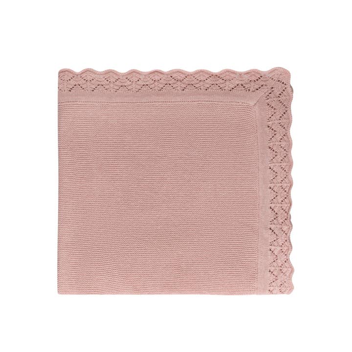 Couverture pour bébé Alma ~ Rose pour la vente par Bon Knit