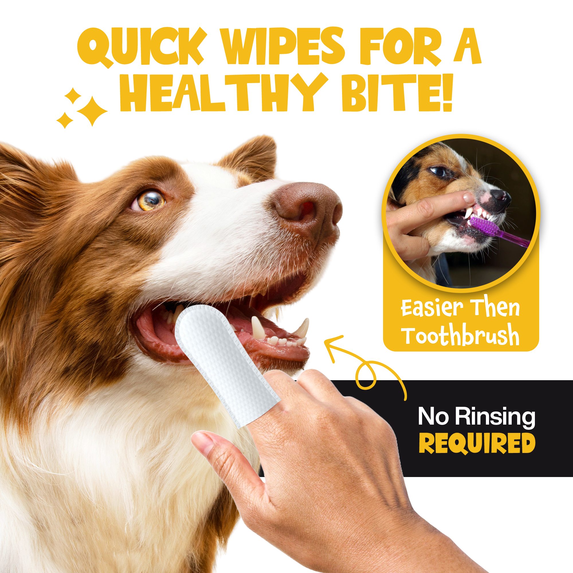 Roofus - Wholesale Pet Toothpaste - Dog - Roofus Dental Wipes | Peanut Butter | 60ct1