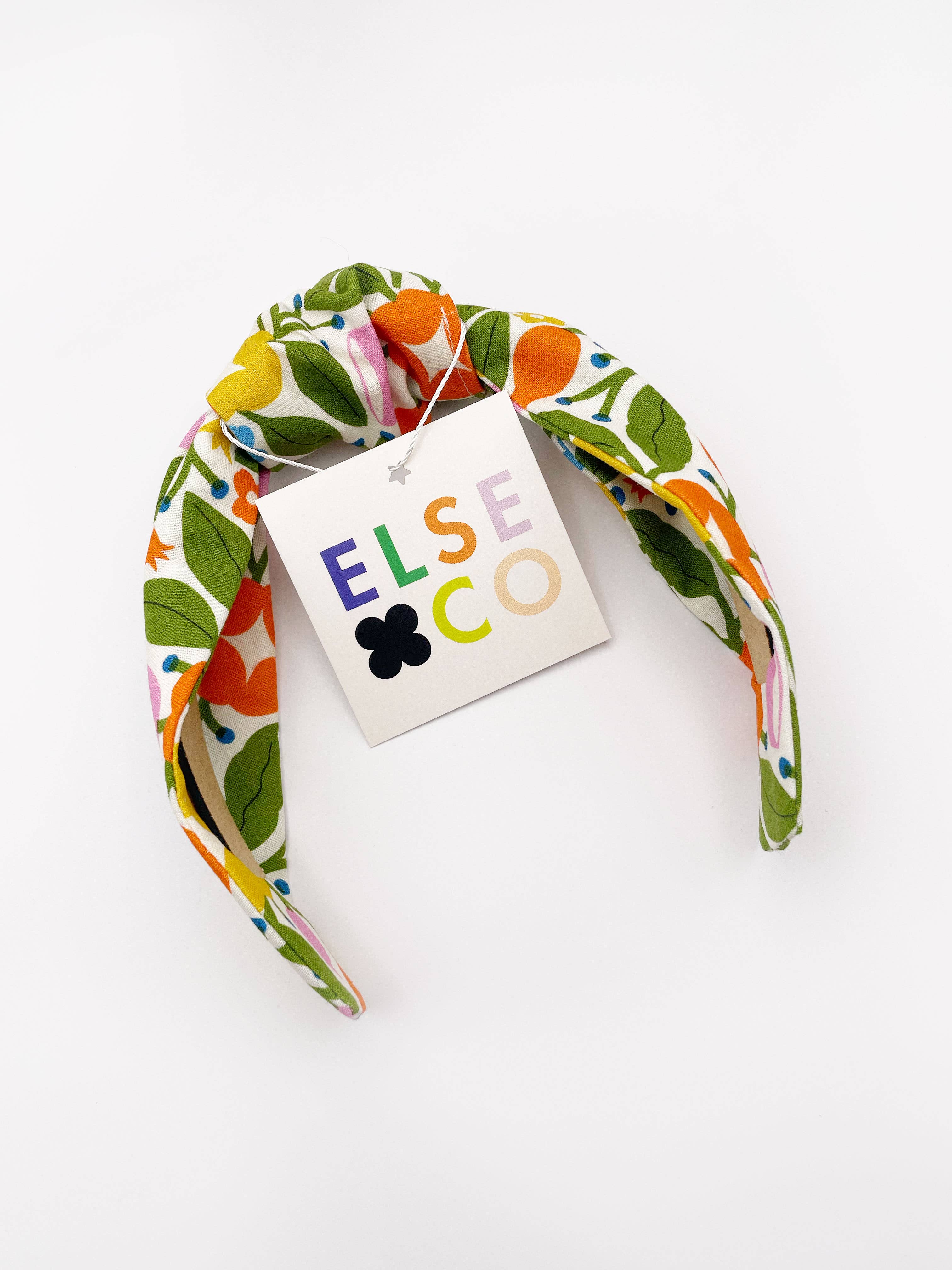 ELSE - Wholesale Fashion Headband - Women's - Orange Gingham Plaid Womens Knotted Headbands, Modern Boho5